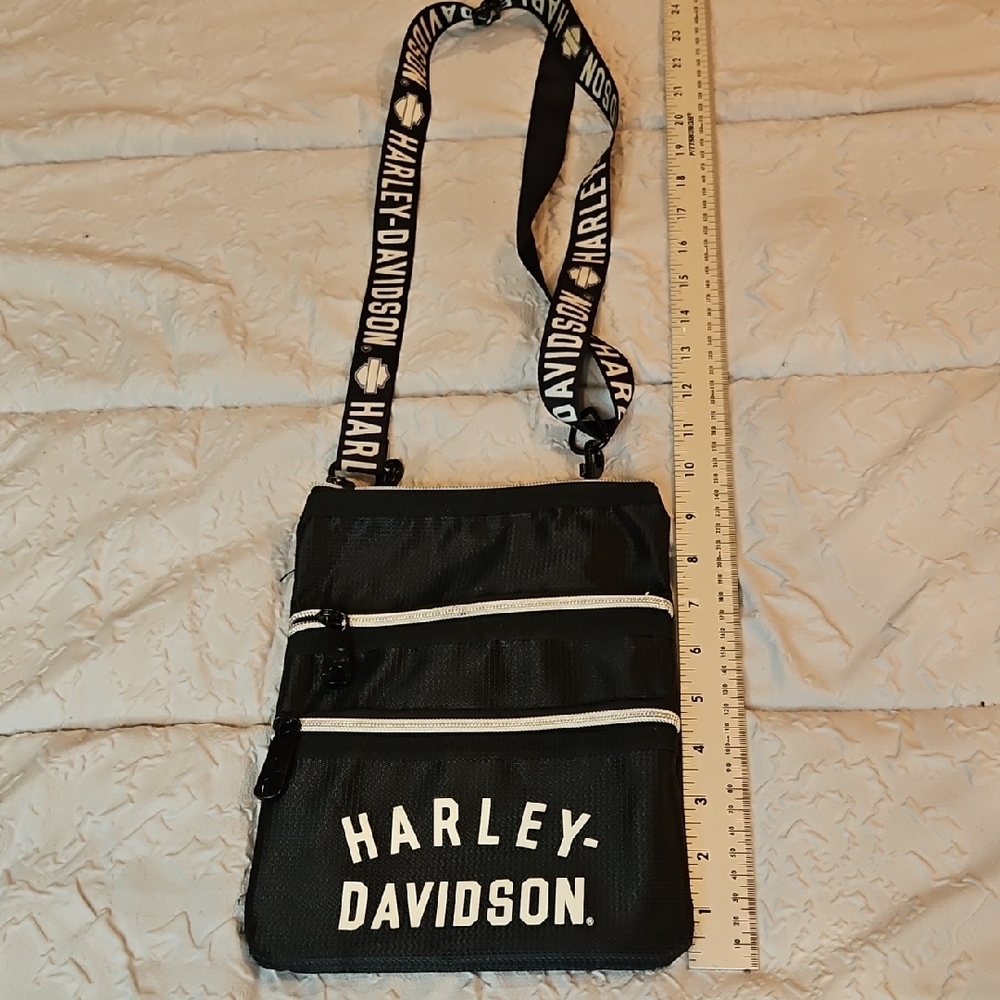 Harley-Davidson Black Messenger Bag with Adjustable Strap